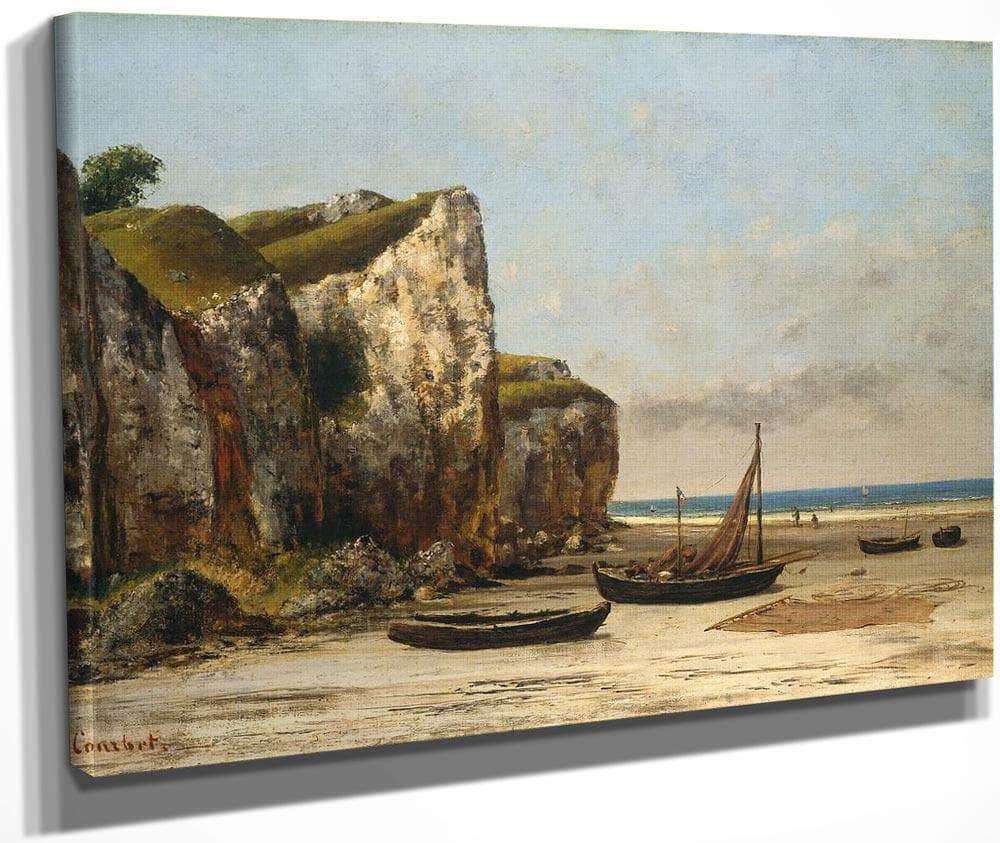 Beach In Normandy By Gustave Courbet Fine Art Print