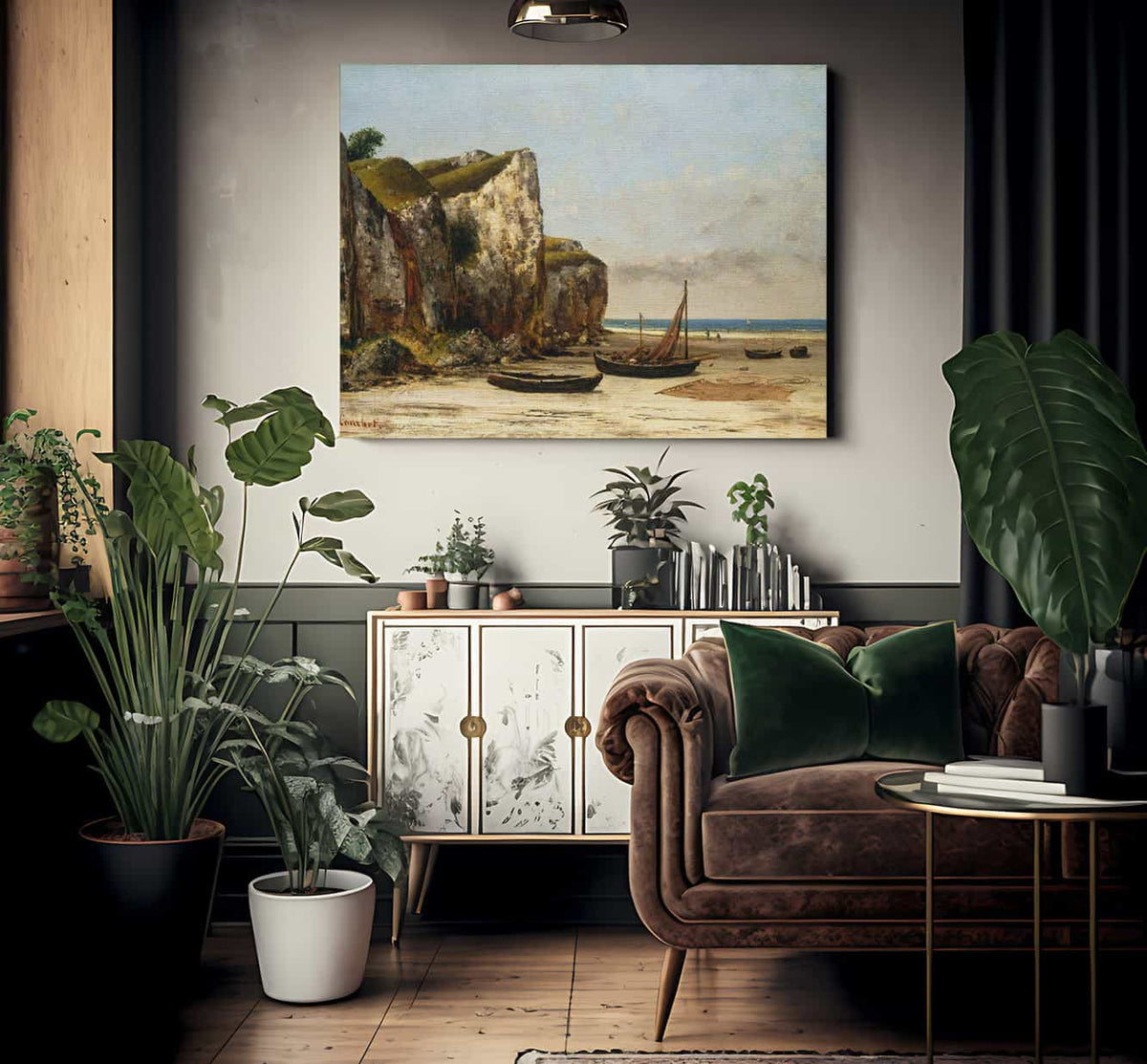 Beach In Normandy By Gustave Courbet Fine Art Print