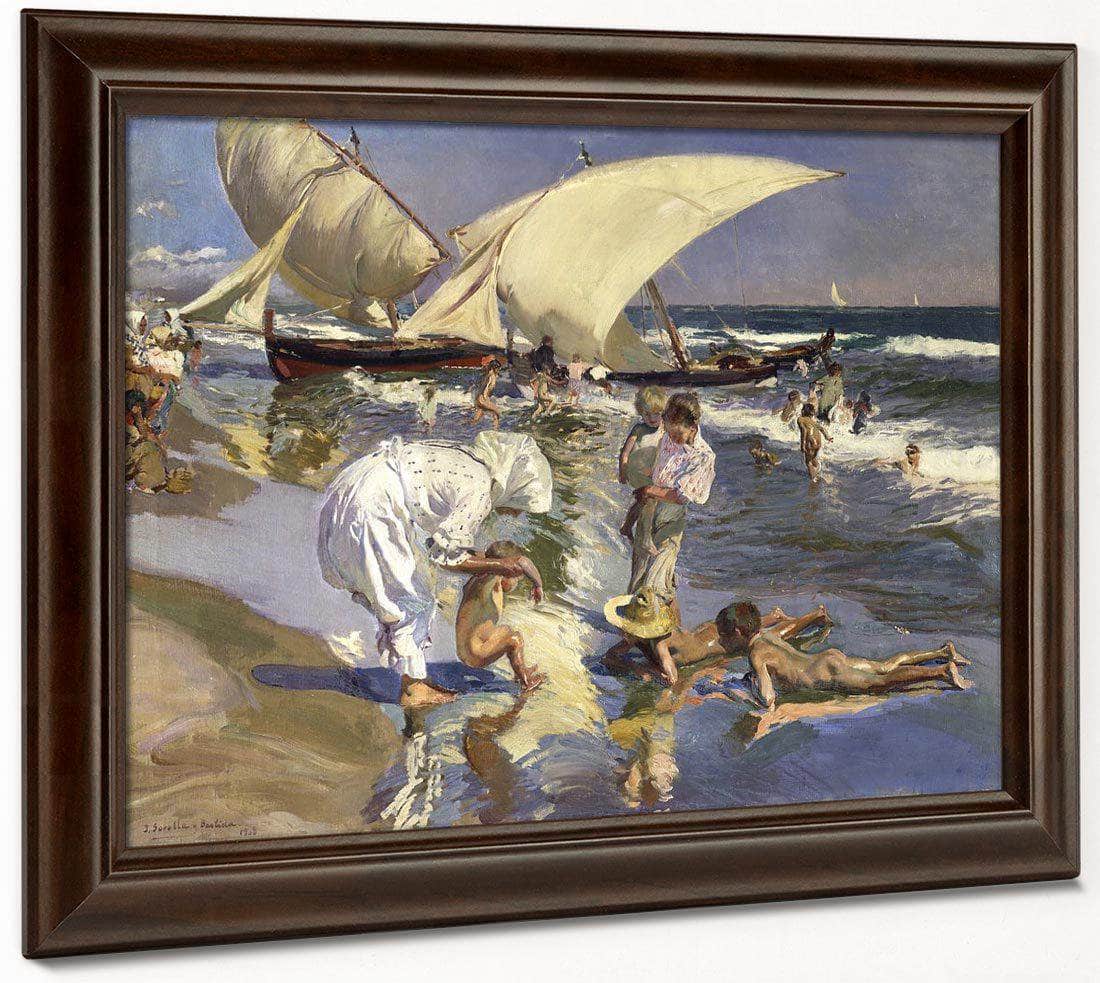 Beach Of Valencia By Morning Light By Joaquin Sorolla Y Bastida Fine Art Print