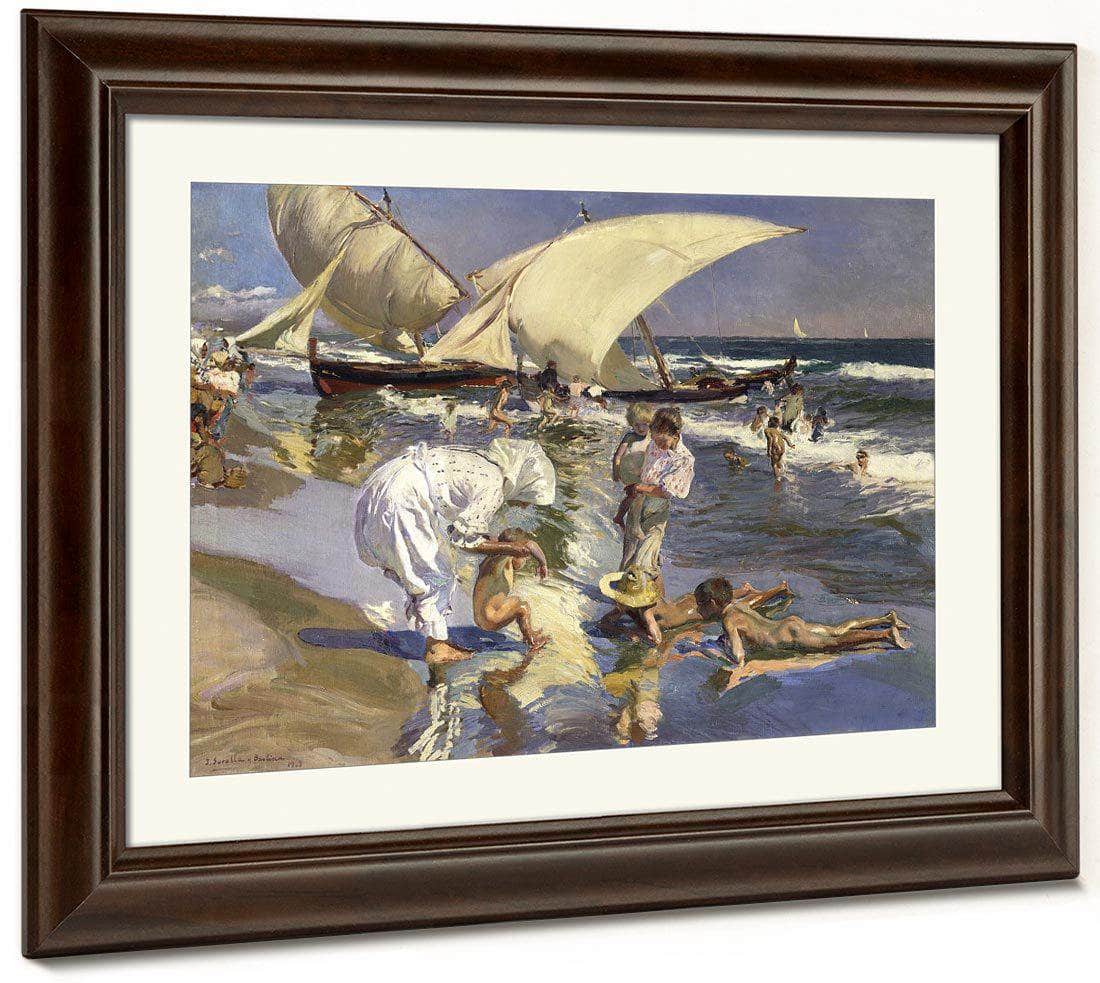 Beach Of Valencia By Morning Light By Joaquin Sorolla Y Bastida Fine Art Print