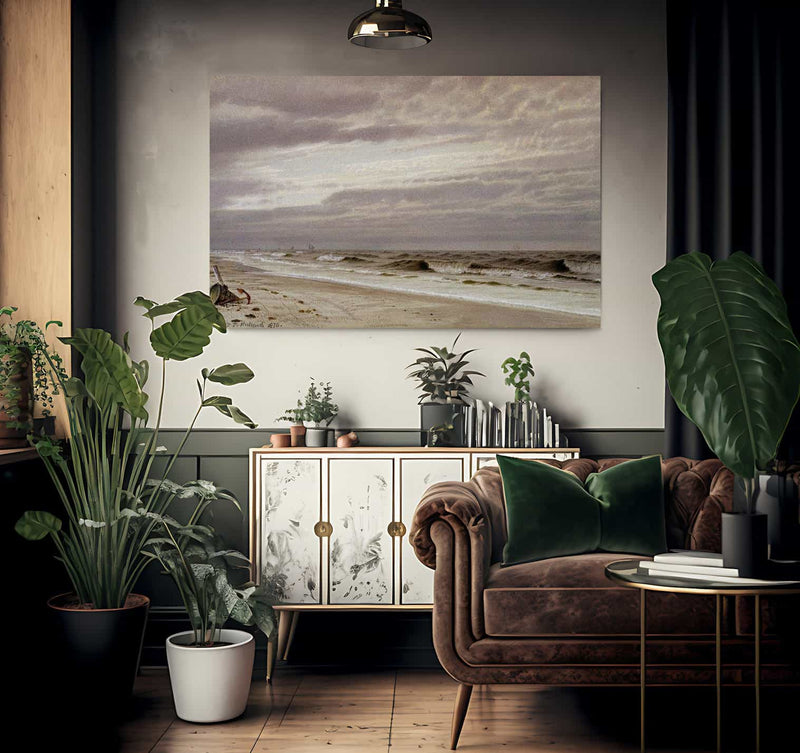 Beach Scene With Barrel And Anchor By William Trost Richards Fine Art Print