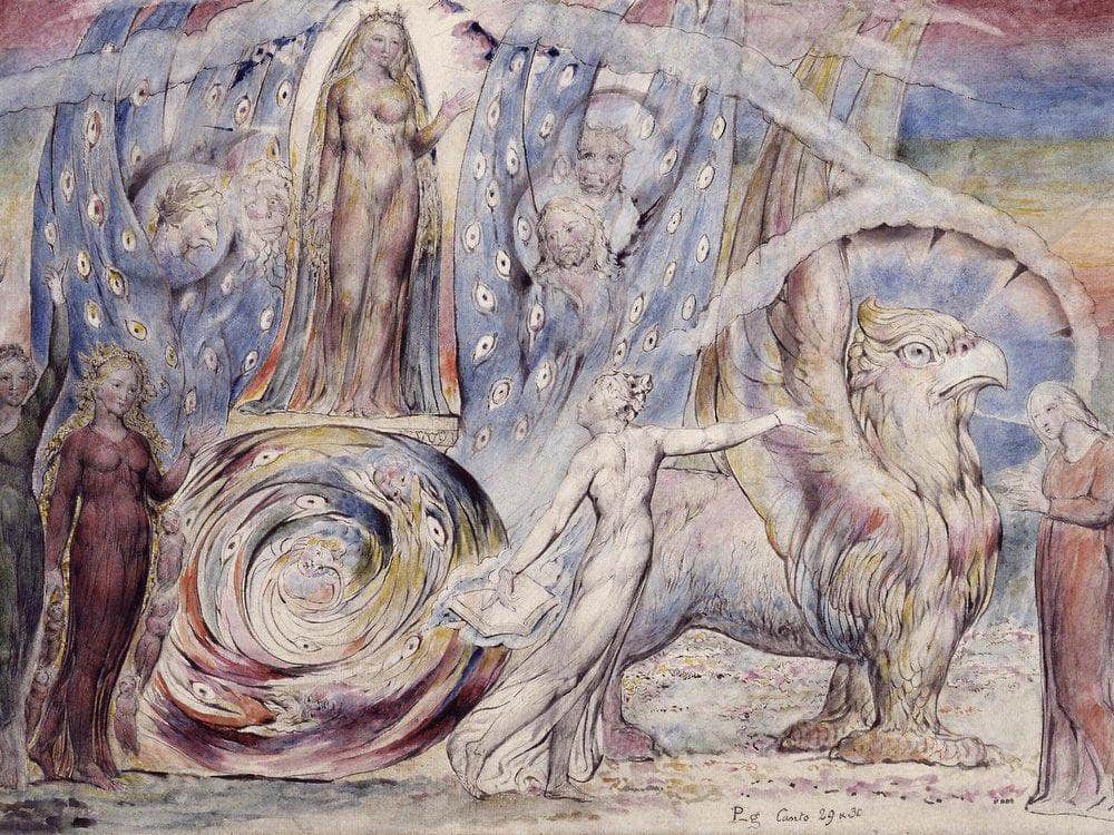 Beatrice Addressing Dante from the Car 1824-7 By William Blake Fine Art Print