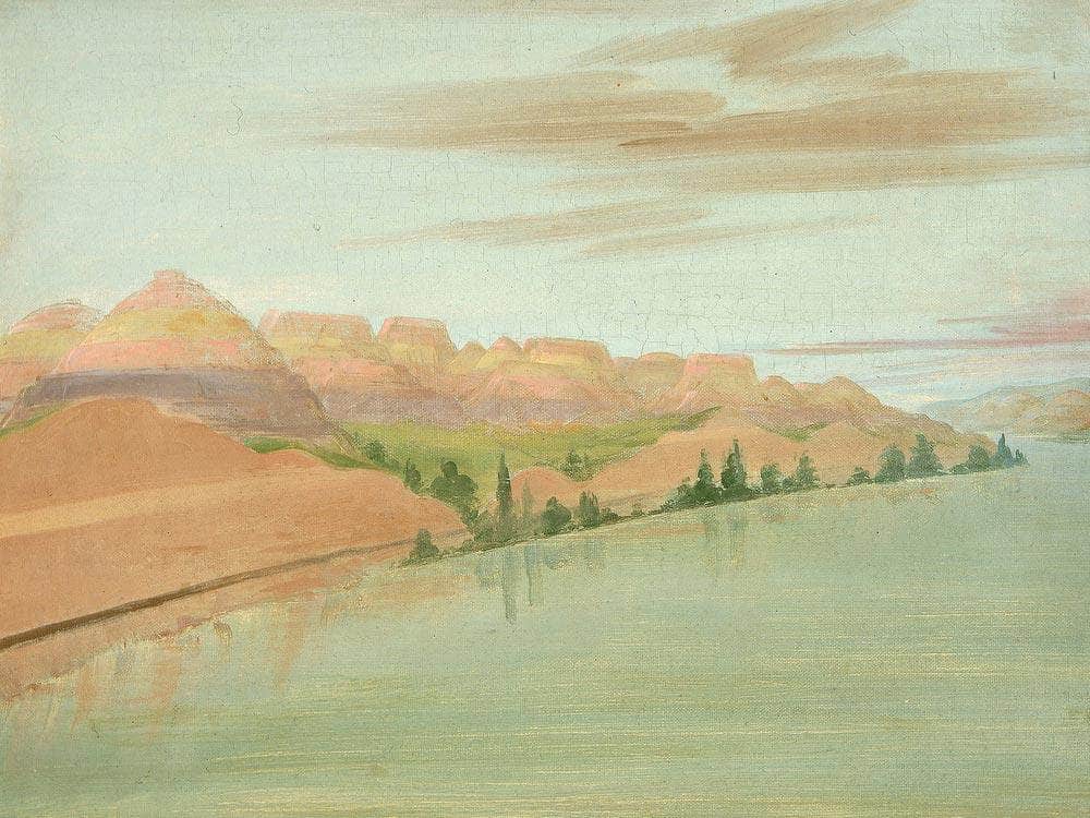 Beautiful Clay Bluffs, 1900 Miles Above St. Louis By George Catlin Fine Art Print