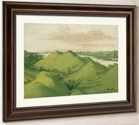 Beautiful Grassy Bluffs, 110 Miles Above St. Louis By George Catlin Fine Art Print