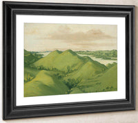 Beautiful Grassy Bluffs, 110 Miles Above St. Louis By George Catlin Fine Art Print