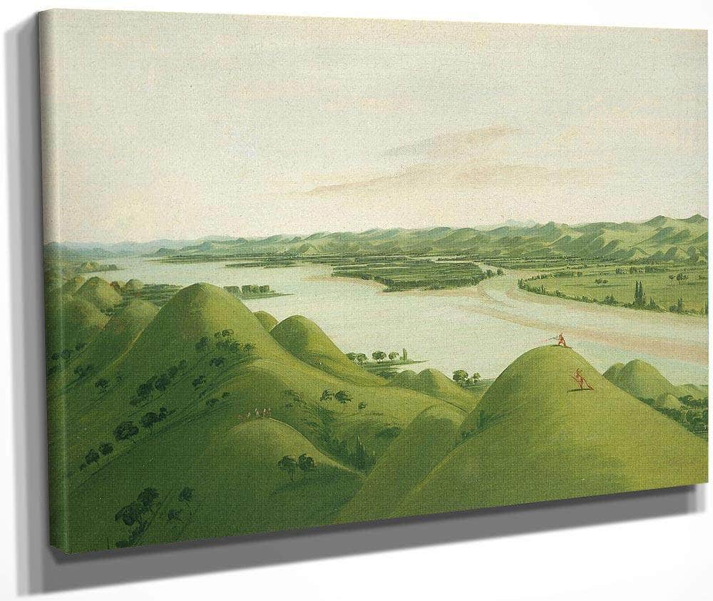 Beautiful Prairie Bluffs Above The Poncas, 1050 Miles Above St. Louis By George Catlin Fine Art Print