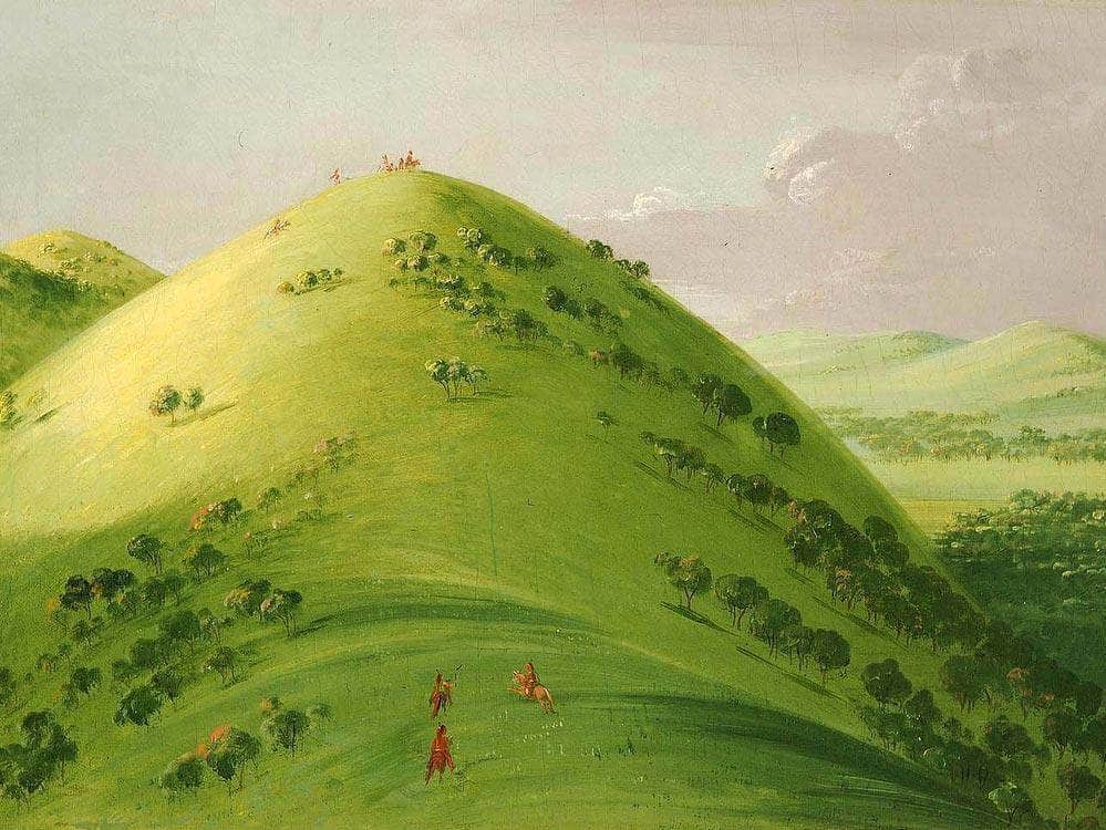 Beautiful Prairie Bluffs, Upper Mississippi By George Catlin Fine Art Print