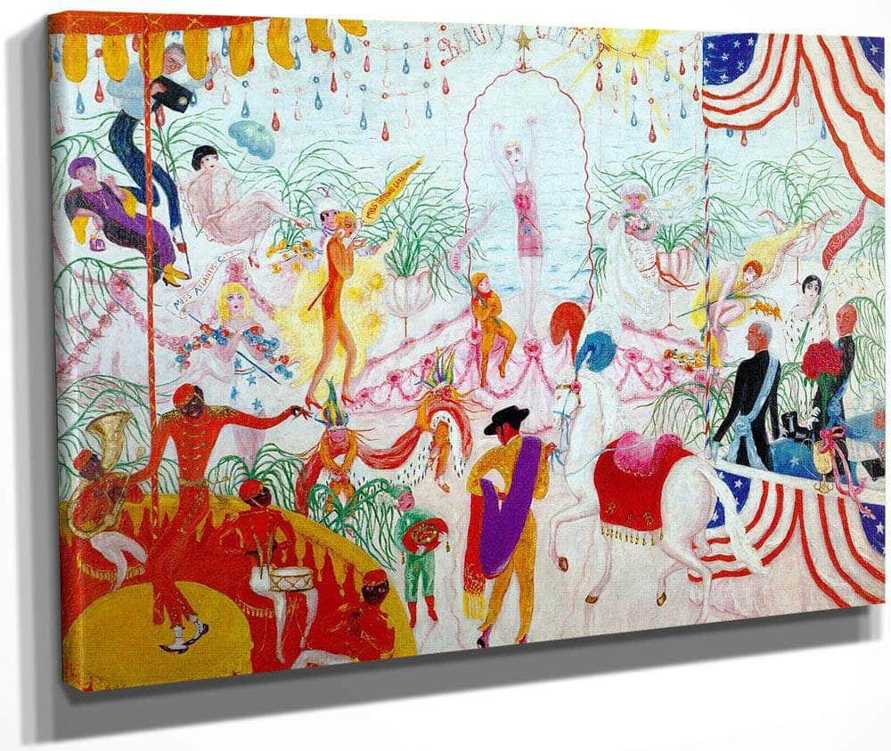 Beauty Contest To The Memory Of Pt Barnum By Florine Stettheimer Fine Art Print