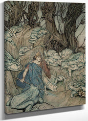 Becuma Of The White Skin Irish Fairy Tales Book Illustration 1920 By Arthur Rackham Fine Art Print