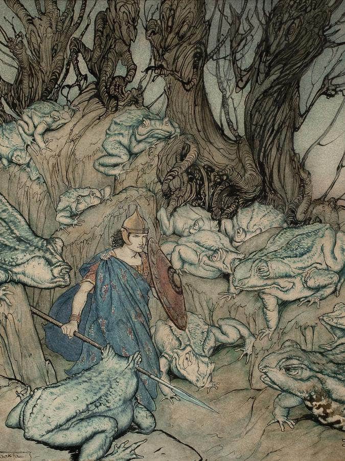 Becuma Of The White Skin Irish Fairy Tales Book Illustration 1920 By Arthur Rackham Fine Art Print