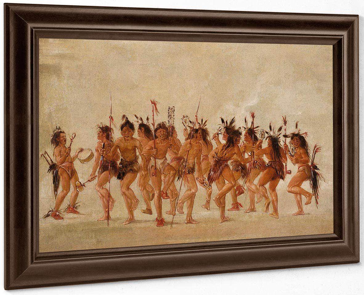 Beggar's Dance, Mouth Of Teton River By George Catlin Fine Art Print