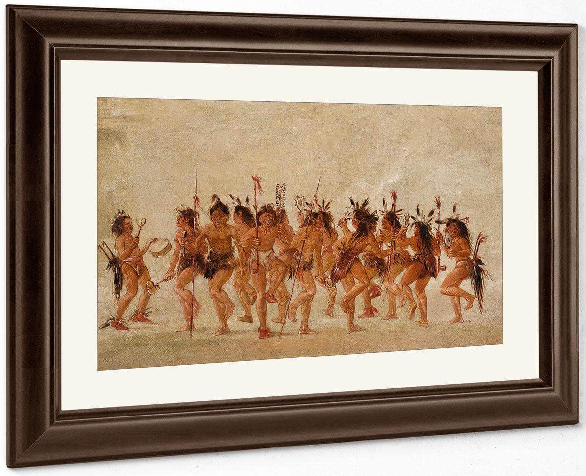 Beggar's Dance, Mouth Of Teton River By George Catlin Fine Art Print