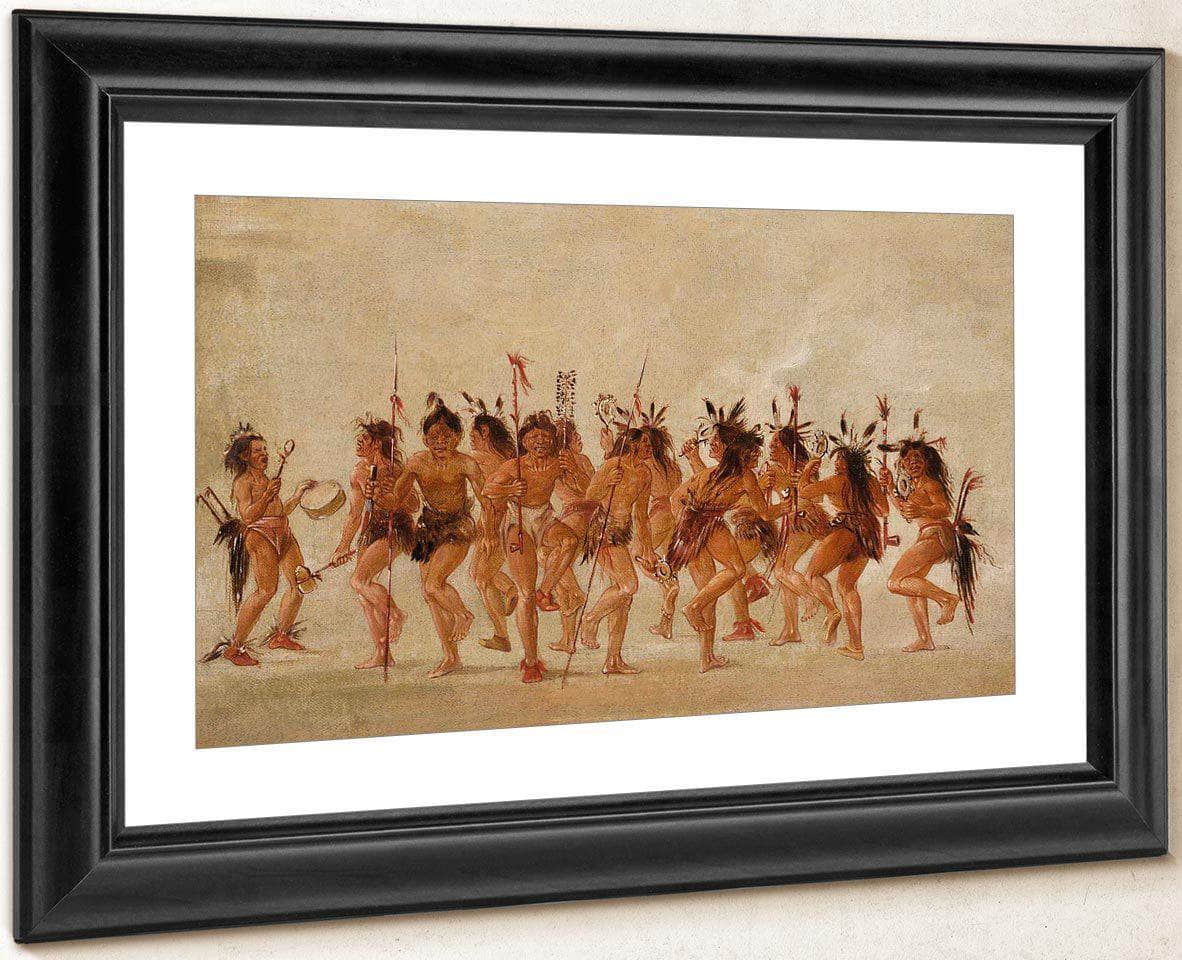 Beggar's Dance, Mouth Of Teton River By George Catlin Fine Art Print