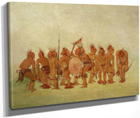 Begging Dance, Sauk And Fox By George Catlin Fine Art Print
