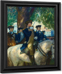 Beginning Of The American Union Washington Salutes The Flag By NC Wyeth Fine Art Print