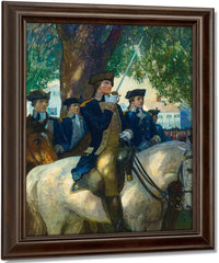 Beginning Of The American Union Washington Salutes The Flag By NC Wyeth Fine Art Print