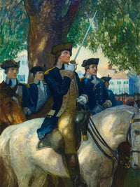 Beginning Of The American Union Washington Salutes The Flag By NC Wyeth Fine Art Print