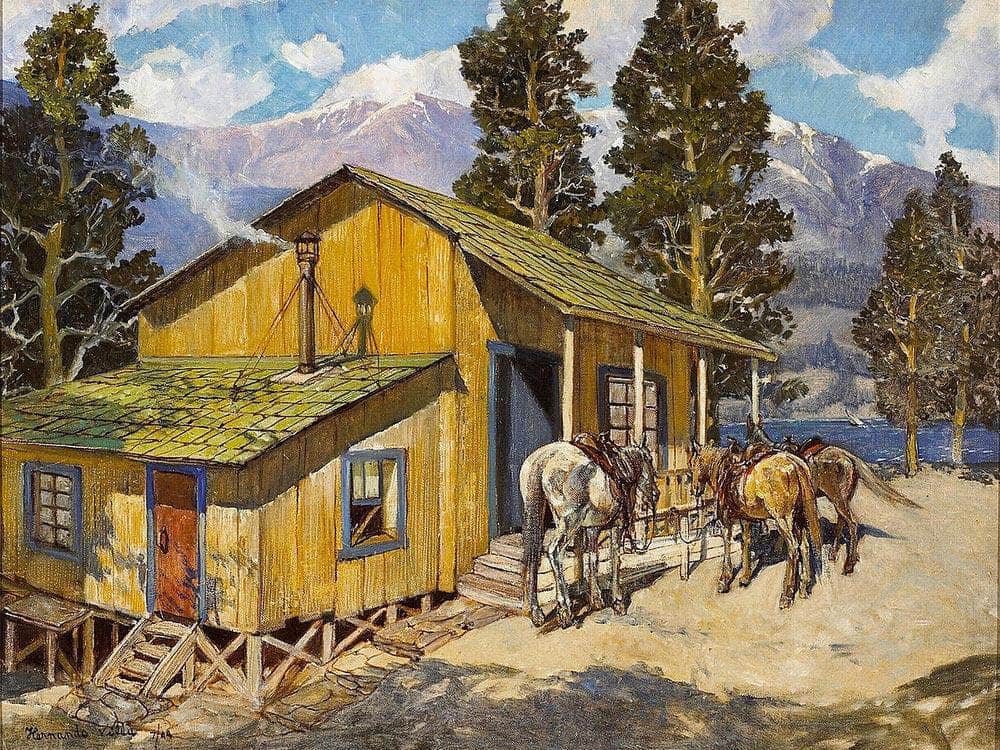 Believed To Be Edgar Payne's Cabin, 1944 By Hernando Gonzallo Villa Fine Art Print