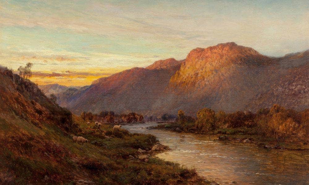 Below The Falls Of Glenfinlas Scotland By Alfred De Breanski Fine Art Print