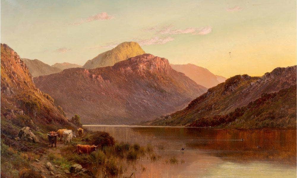 Ben An N.B. Scotland By Alfred De Breanski Fine Art Print