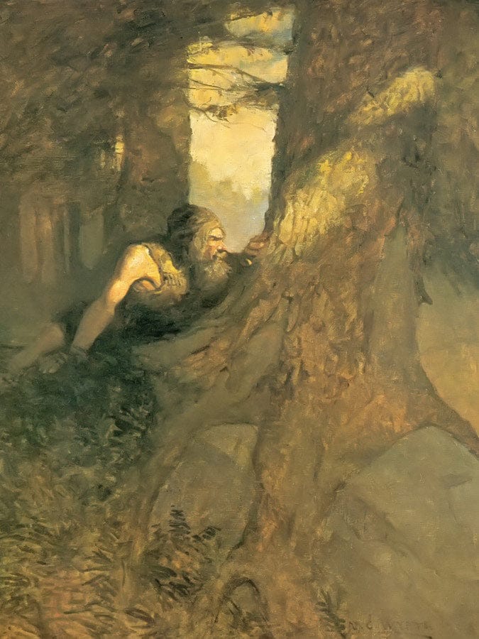 Ben Gunn By NC Wyeth Fine Art Print