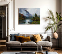 Ben Venue And The Trossachs Scotland By Alfred De Breanski Fine Art Print