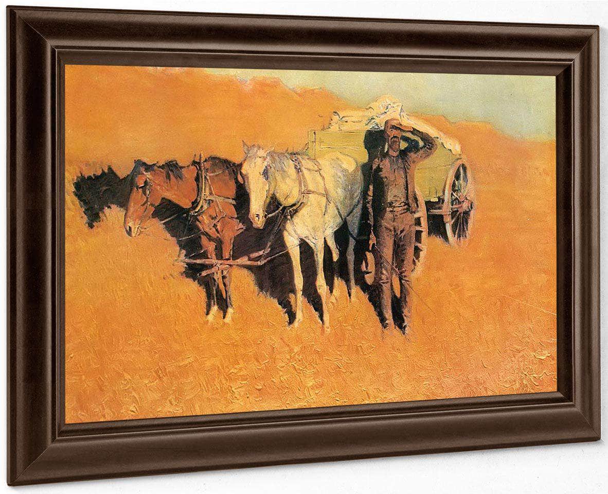 Benighted For A Dry Camp By Frederic Remington Fine Art Print