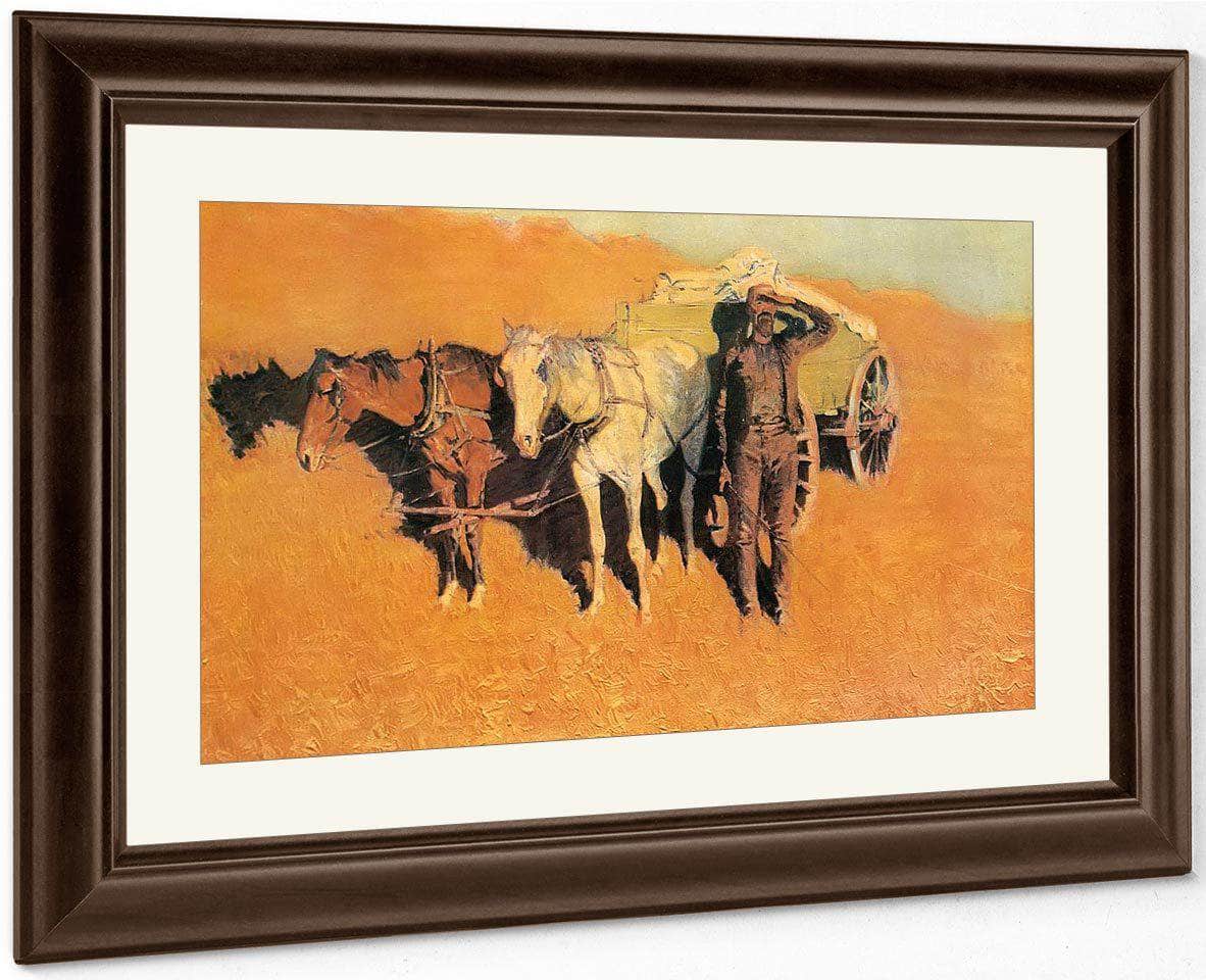 Benighted For A Dry Camp By Frederic Remington Fine Art Print