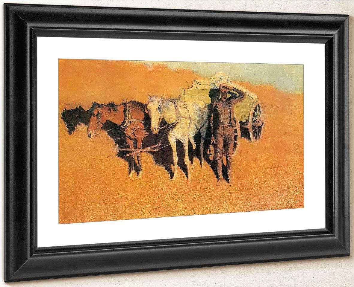 Benighted For A Dry Camp By Frederic Remington Fine Art Print