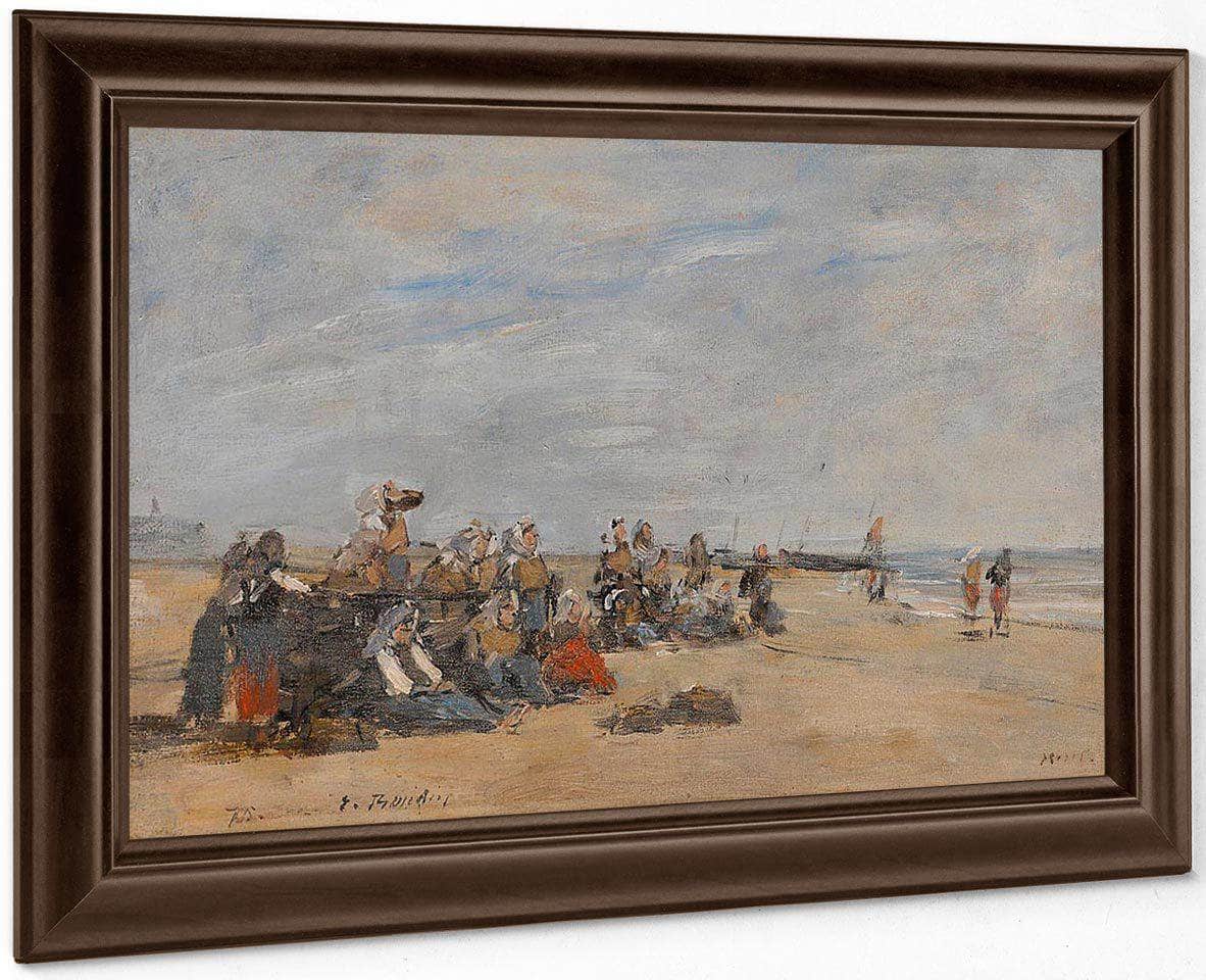 Berck, Groupe De Pecheuses Assises Sur La Gräve By Robert Reid Fine Art Print