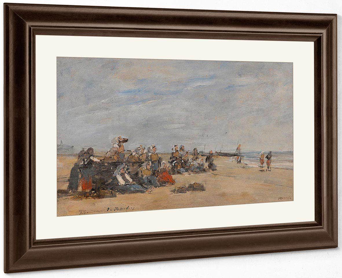 Berck, Groupe De Pecheuses Assises Sur La Gräve By Robert Reid Fine Art Print