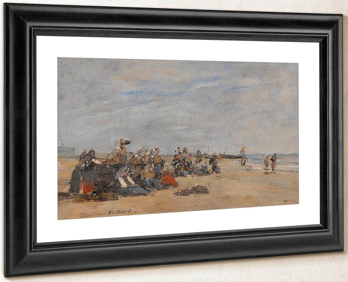 Berck, Groupe De Pecheuses Assises Sur La Gräve By Robert Reid Fine Art Print