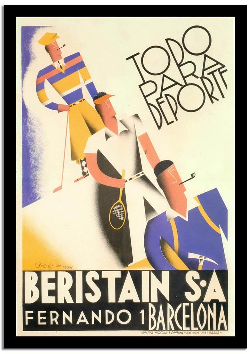 Beristain  Vintage Posterc Fine Art Print