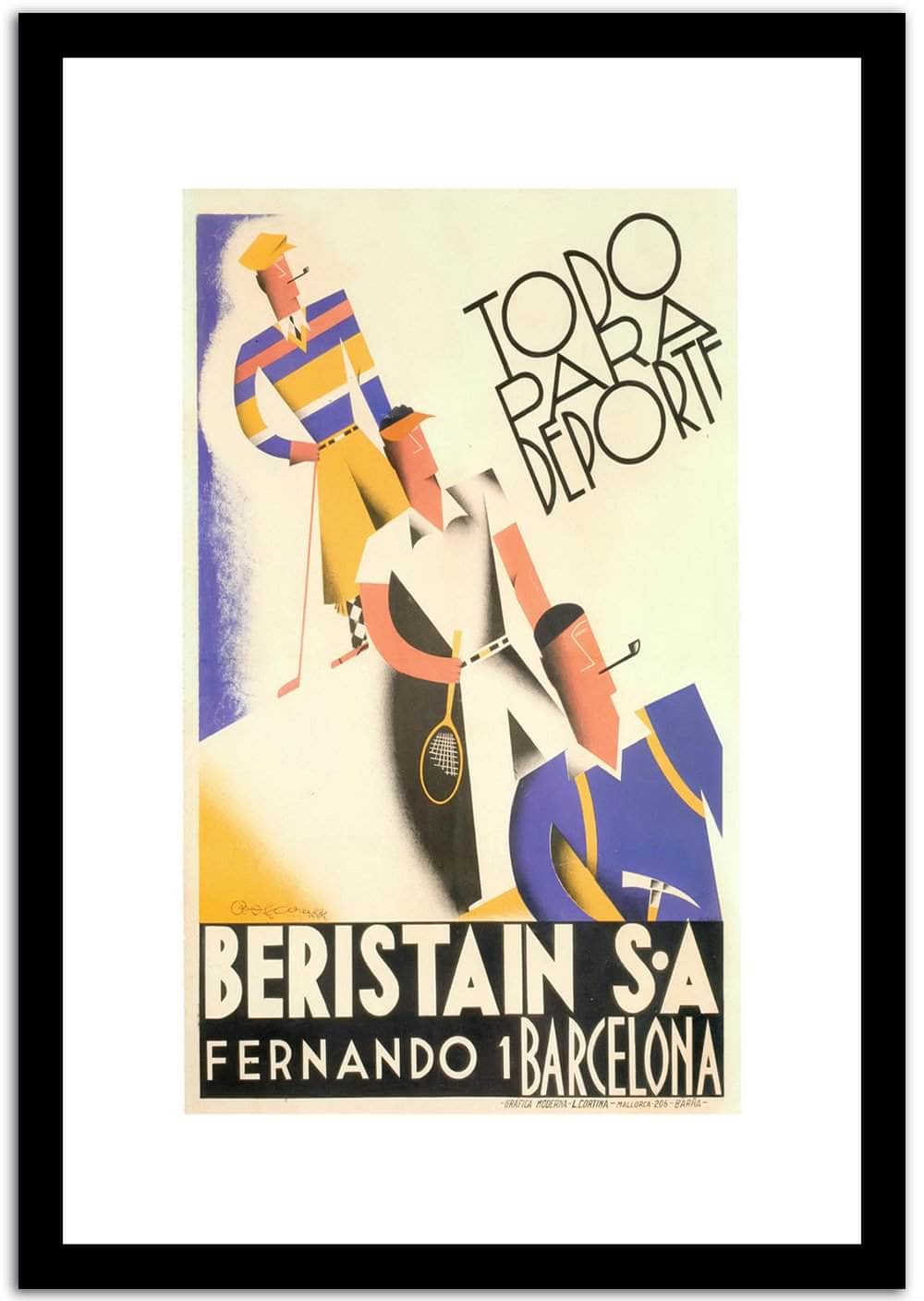 Beristain  Vintage Posterc Fine Art Print