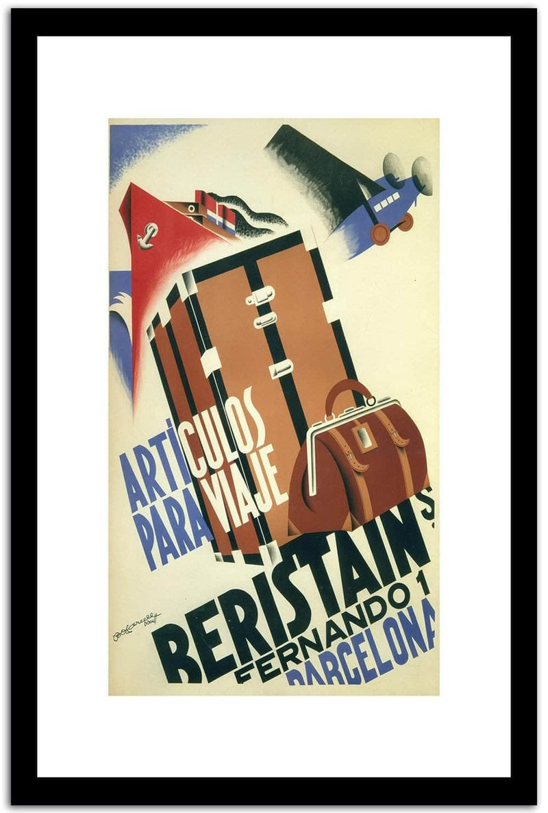 Beristain  Vintage Posterd Fine Art Print