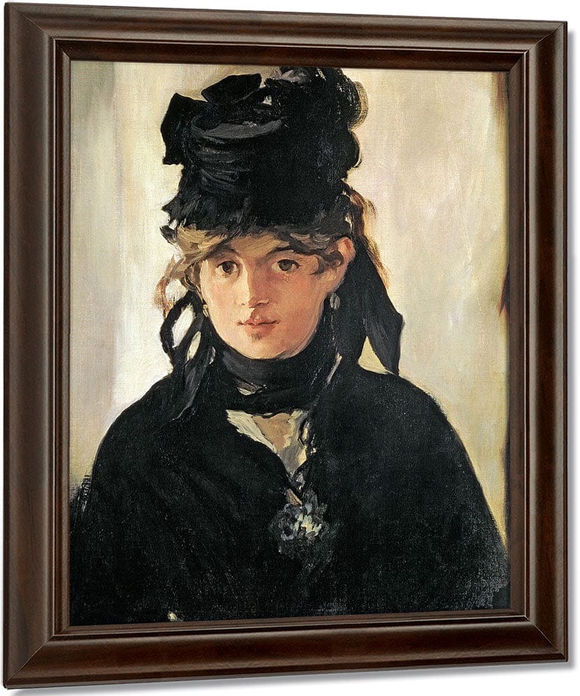 Berthe Morisot With A Bouquet Of Violets By Edouard Manet Fine Art Print