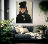 Berthe Morisot With A Bouquet Of Violets By Edouard Manet Fine Art Print