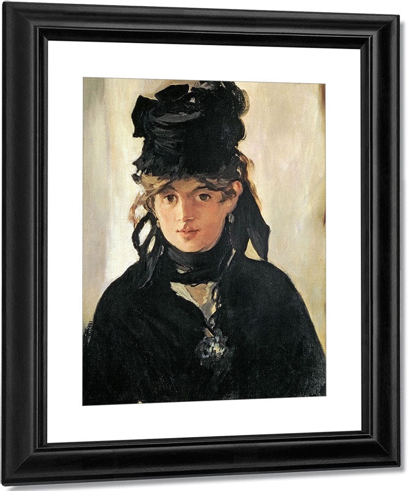 Berthe Morisot With A Bouquet Of Violets By Edouard Manet Fine Art Print