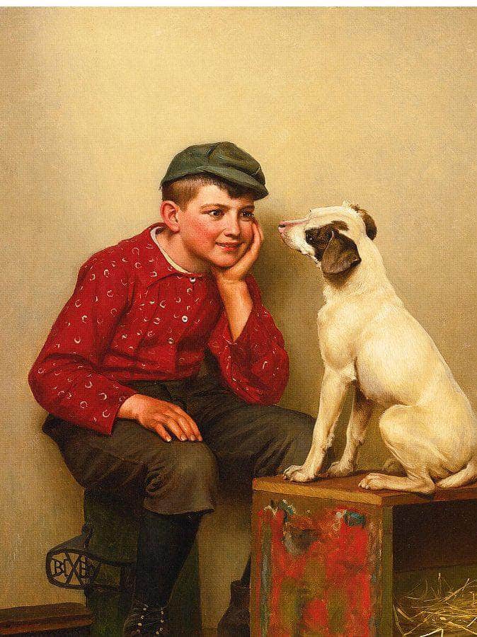 Best Friends By John George Brown Fine Art Print