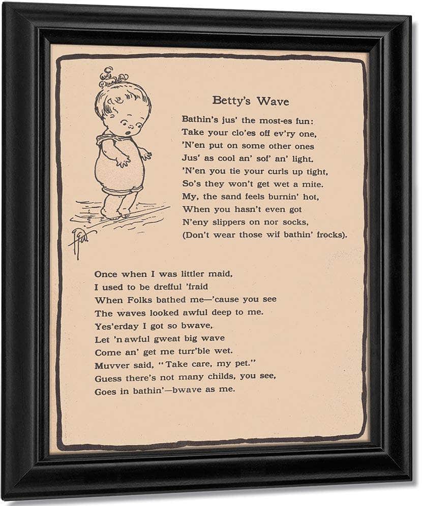 Bettys Wave Illustrated By Grace G Drayton Fine Art Print