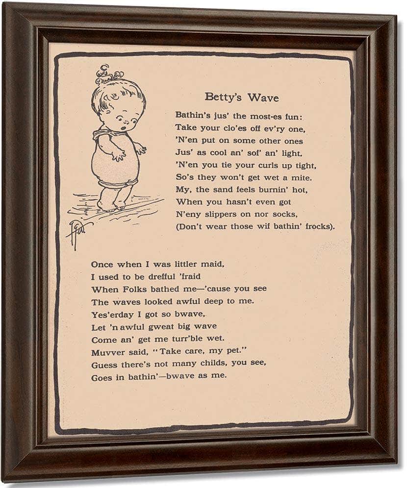 Bettys Wave Illustrated By Grace G Drayton Fine Art Print