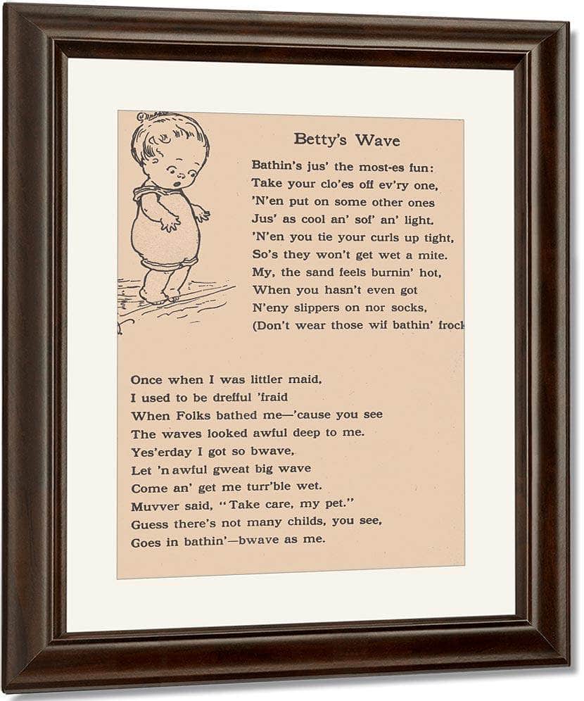 Bettys Wave Illustrated By Grace G Drayton Fine Art Print