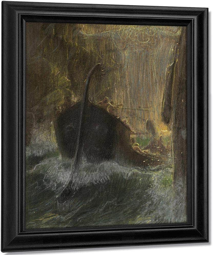 Between Scylla And Charybdis 1910 By Adolf Hiremy Hirschl Fine Art Print