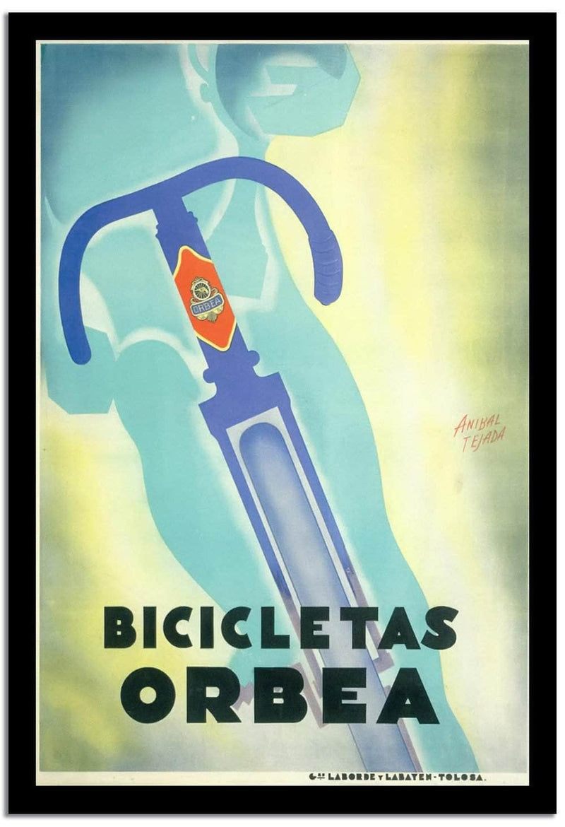Bicicletas Orbea  Art Deco Poster Fine Art Print
