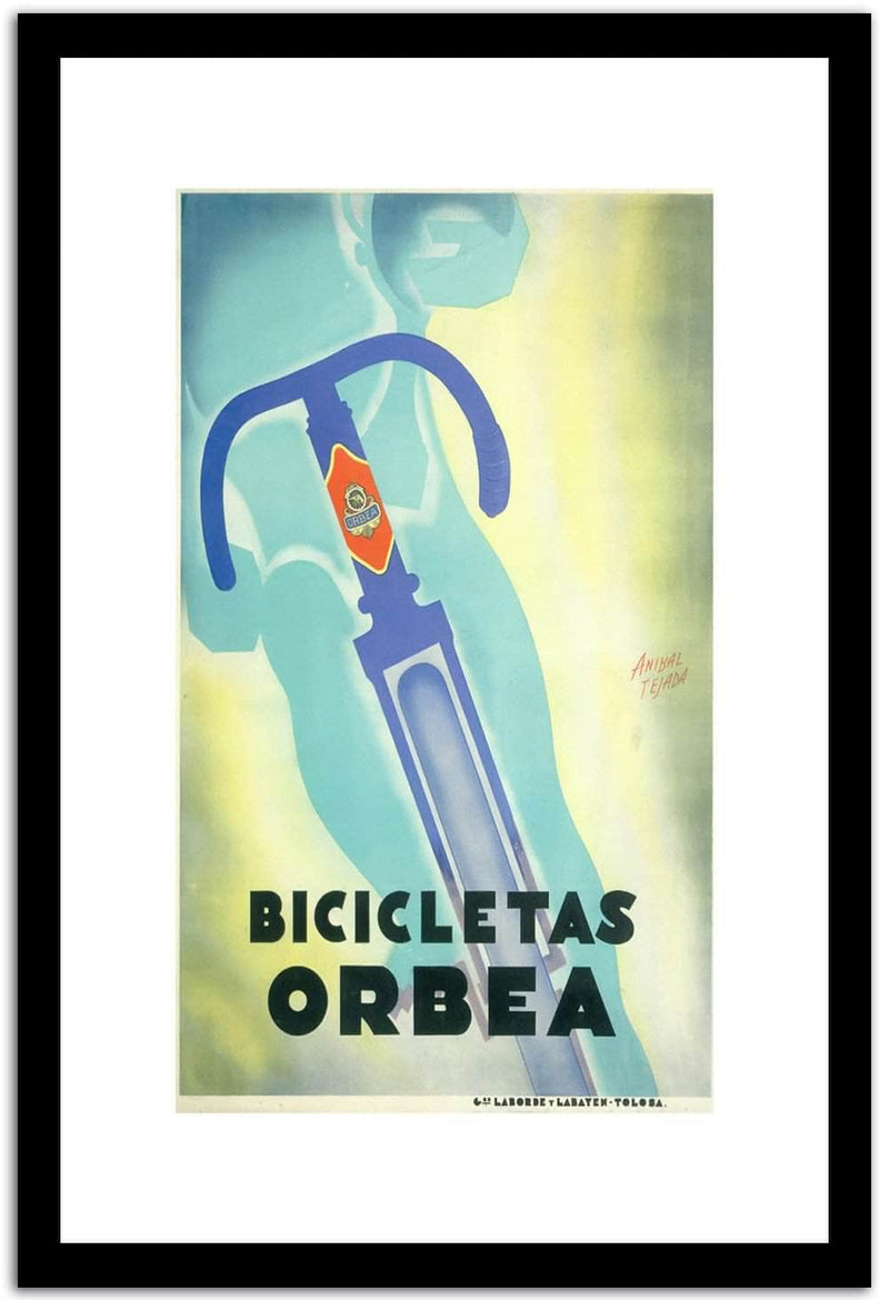 Bicicletas Orbea  Art Deco Poster Fine Art Print