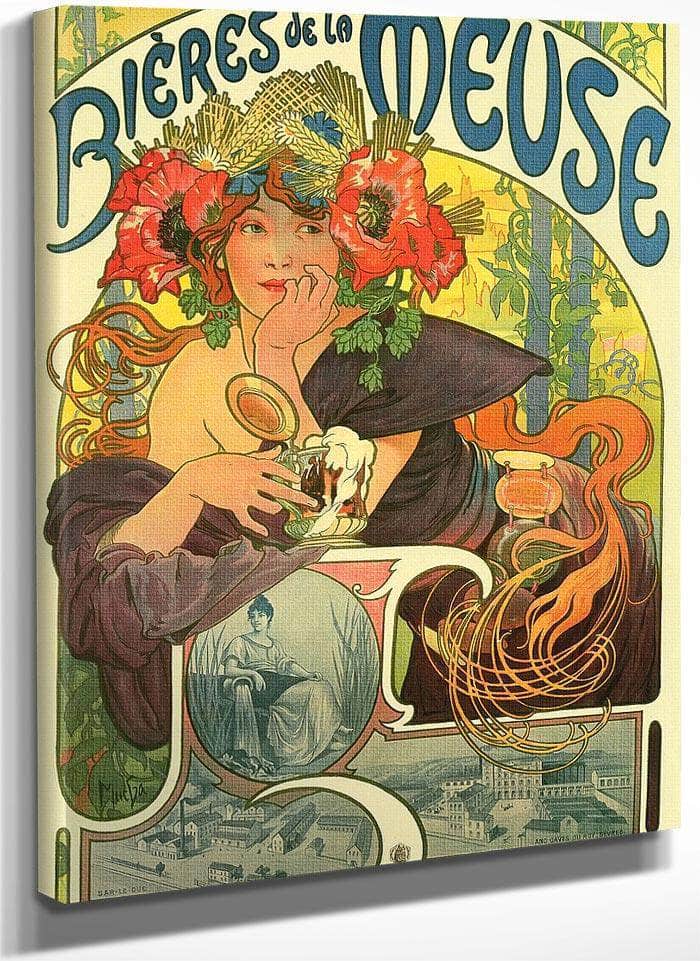 Bieres De La Meuse By Alphonse Mucha Fine Art Print