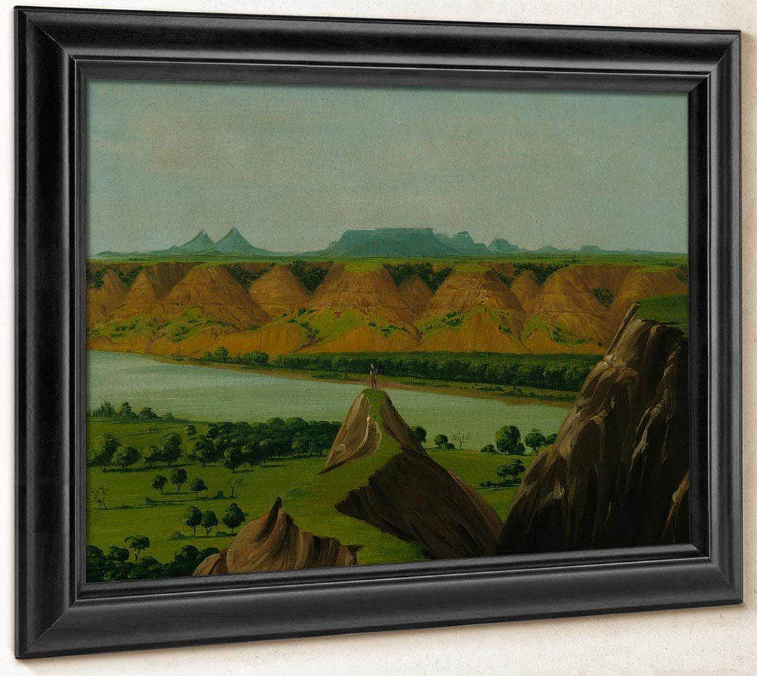 Big Bend On The Upper Missouri, 1900 Miles Above St. Louis By George Catlin Fine Art Print