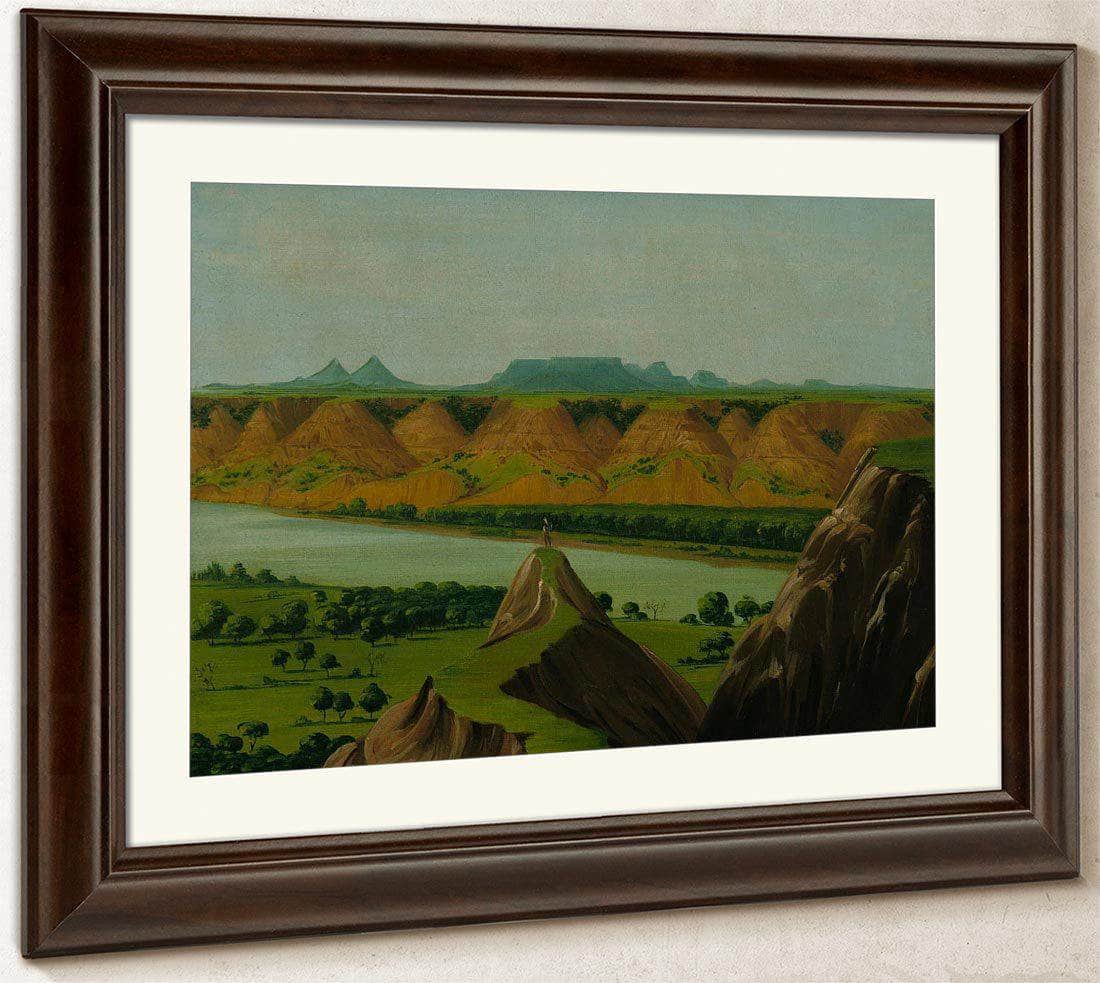 Big Bend On The Upper Missouri, 1900 Miles Above St. Louis By George Catlin Fine Art Print