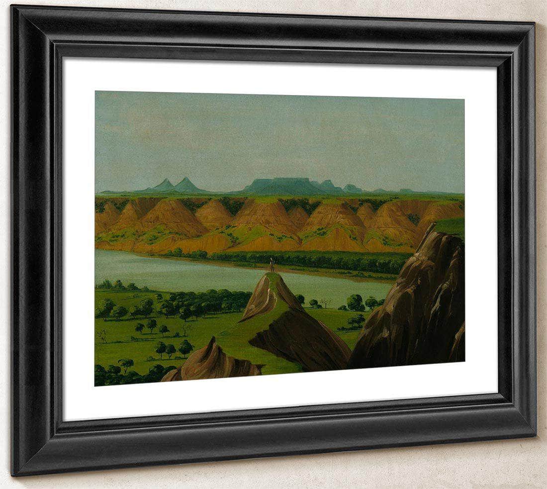 Big Bend On The Upper Missouri, 1900 Miles Above St. Louis By George Catlin Fine Art Print