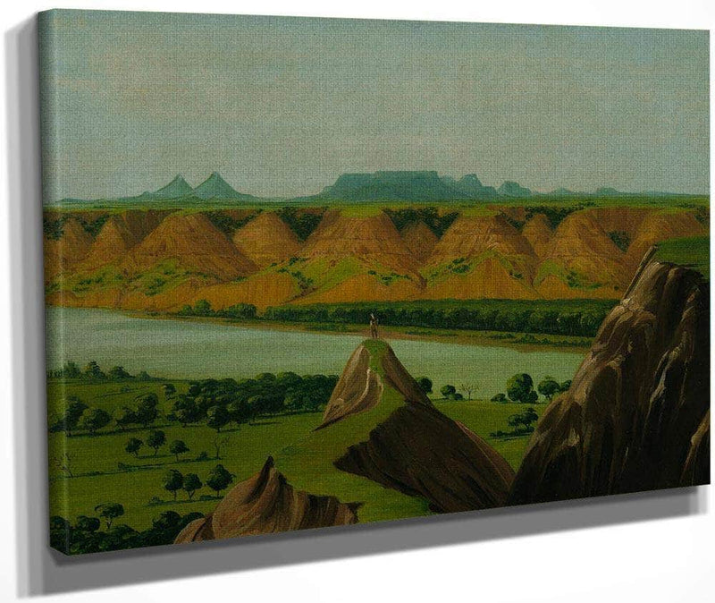 Big Bend On The Upper Missouri, 1900 Miles Above St. Louis By George Catlin Fine Art Print